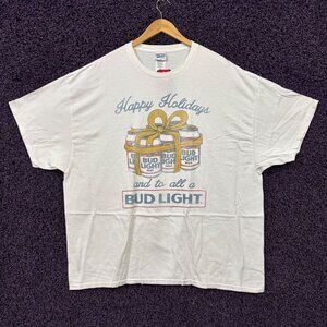 Happy Holidays And all a Bud light T-shirt size xxl